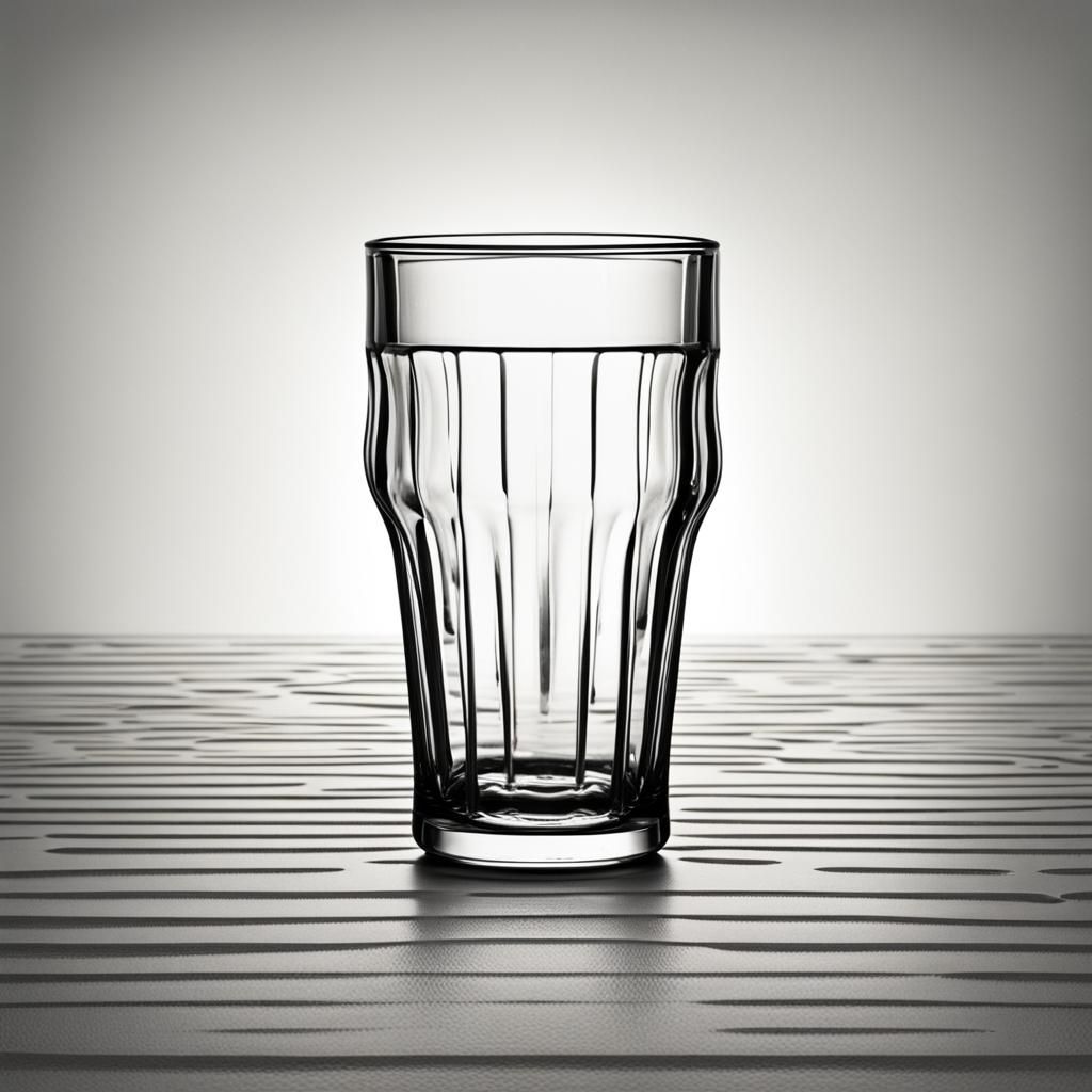 A empty beer glass