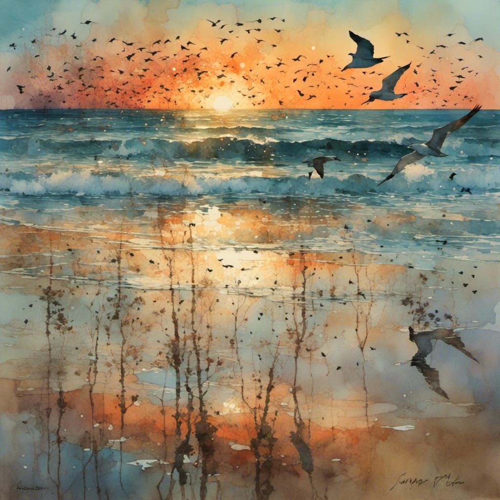 <lora:DollopOfSerenity:1.0> seascape