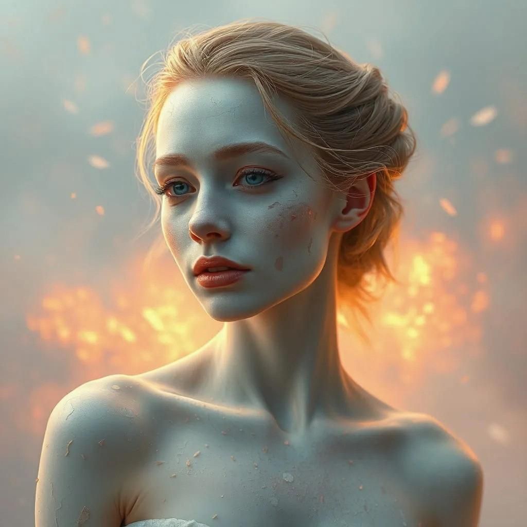 Fantasy Castle on Mountain Peak: Digital Art