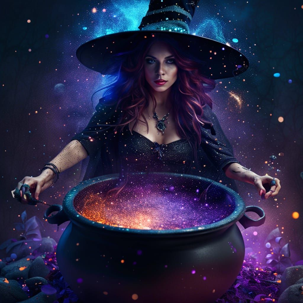 glitter witch