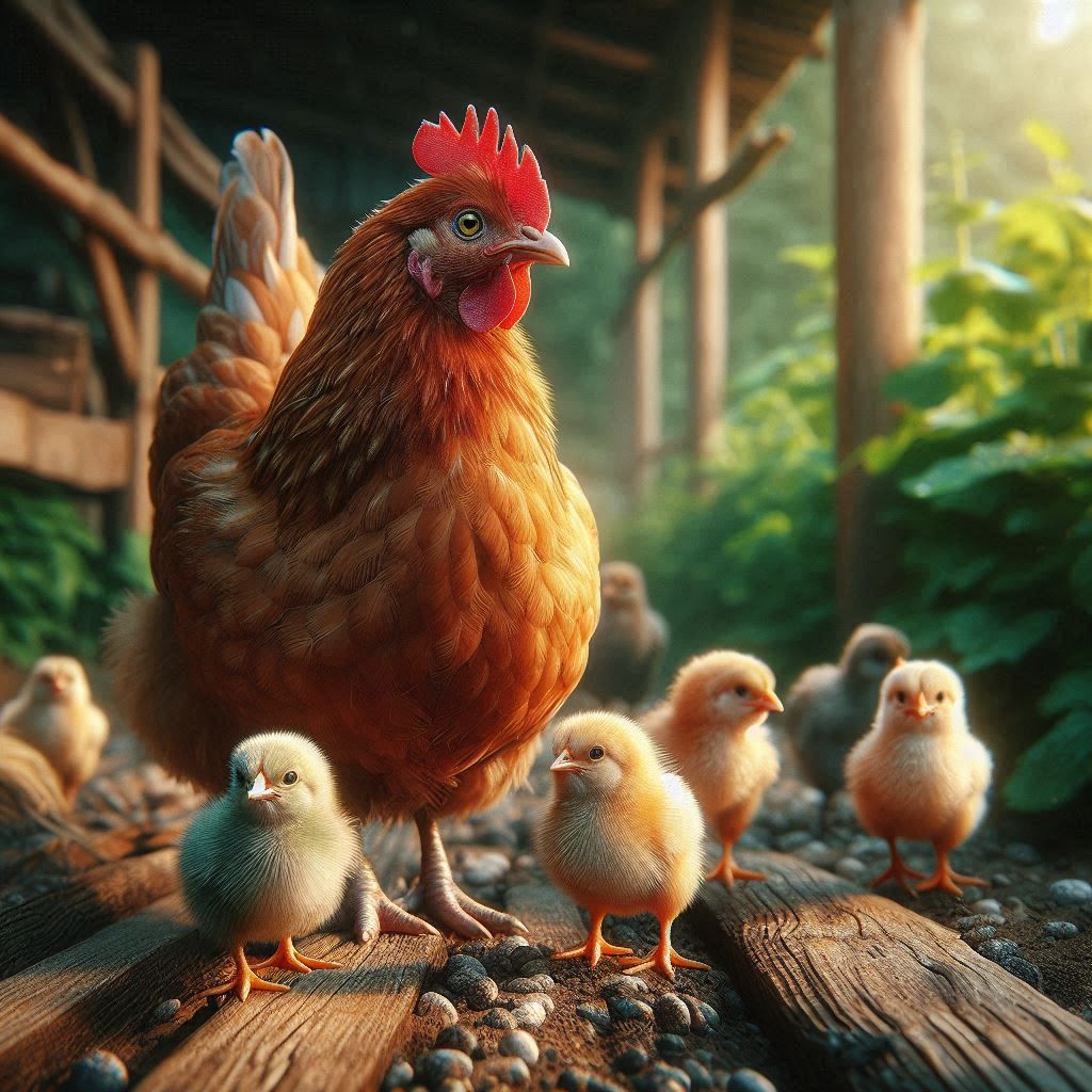 Mom and her Chicks  by @Piktor
