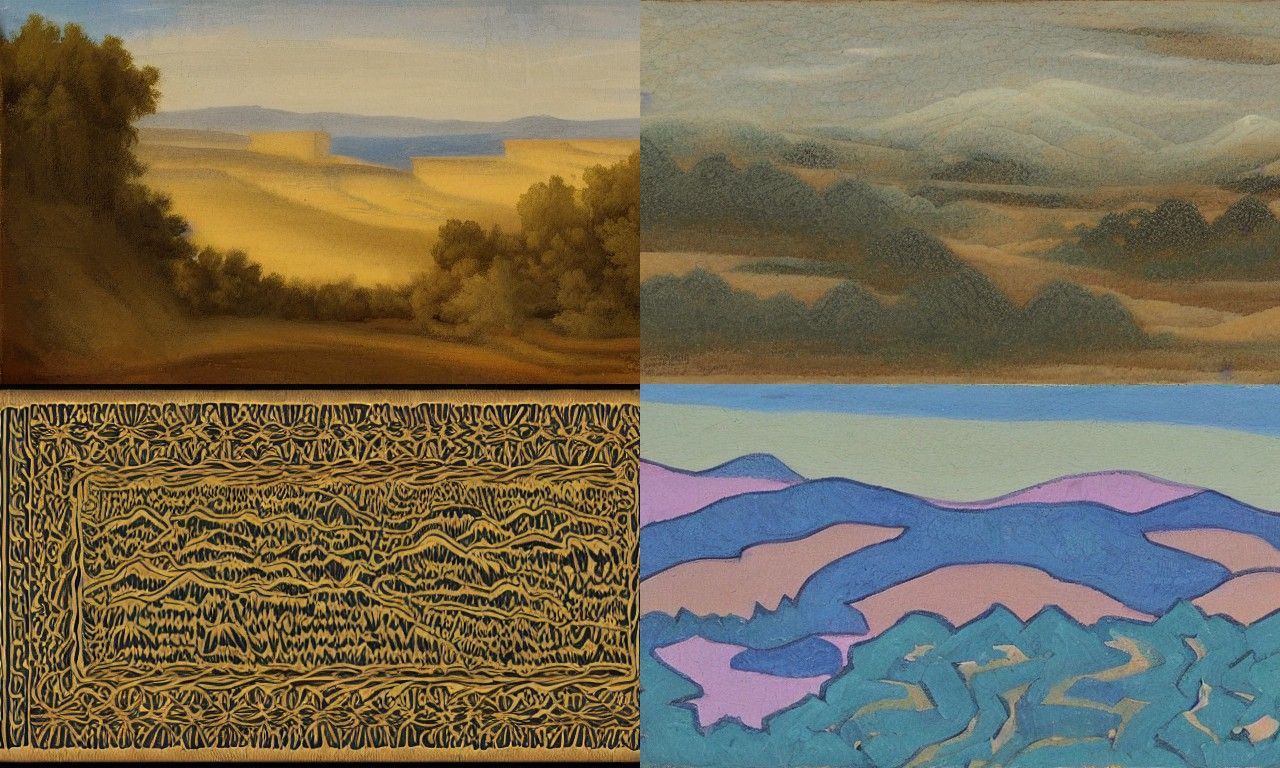 Landscape in the style of Arabesque