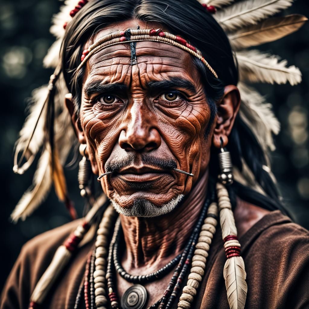 Portrait of indian native man