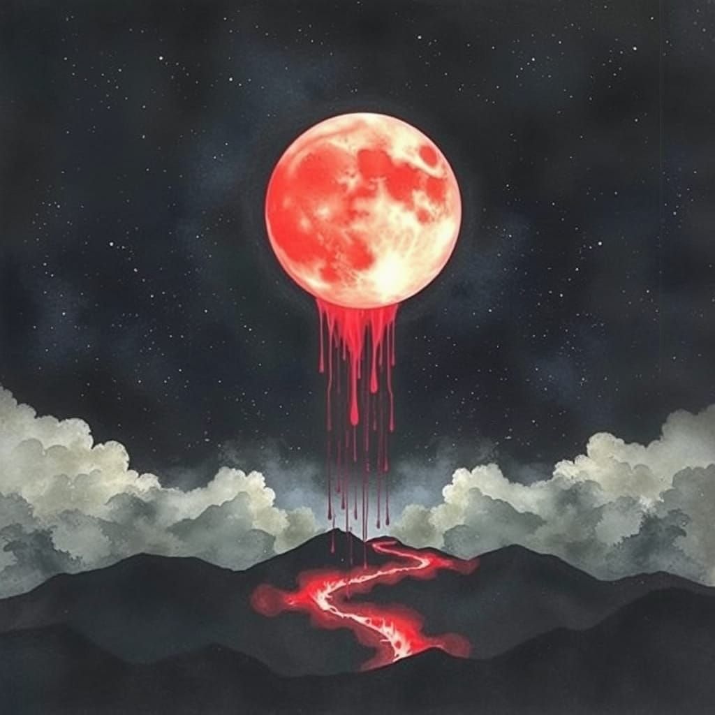 the whole moon turned blood red  by @AnC