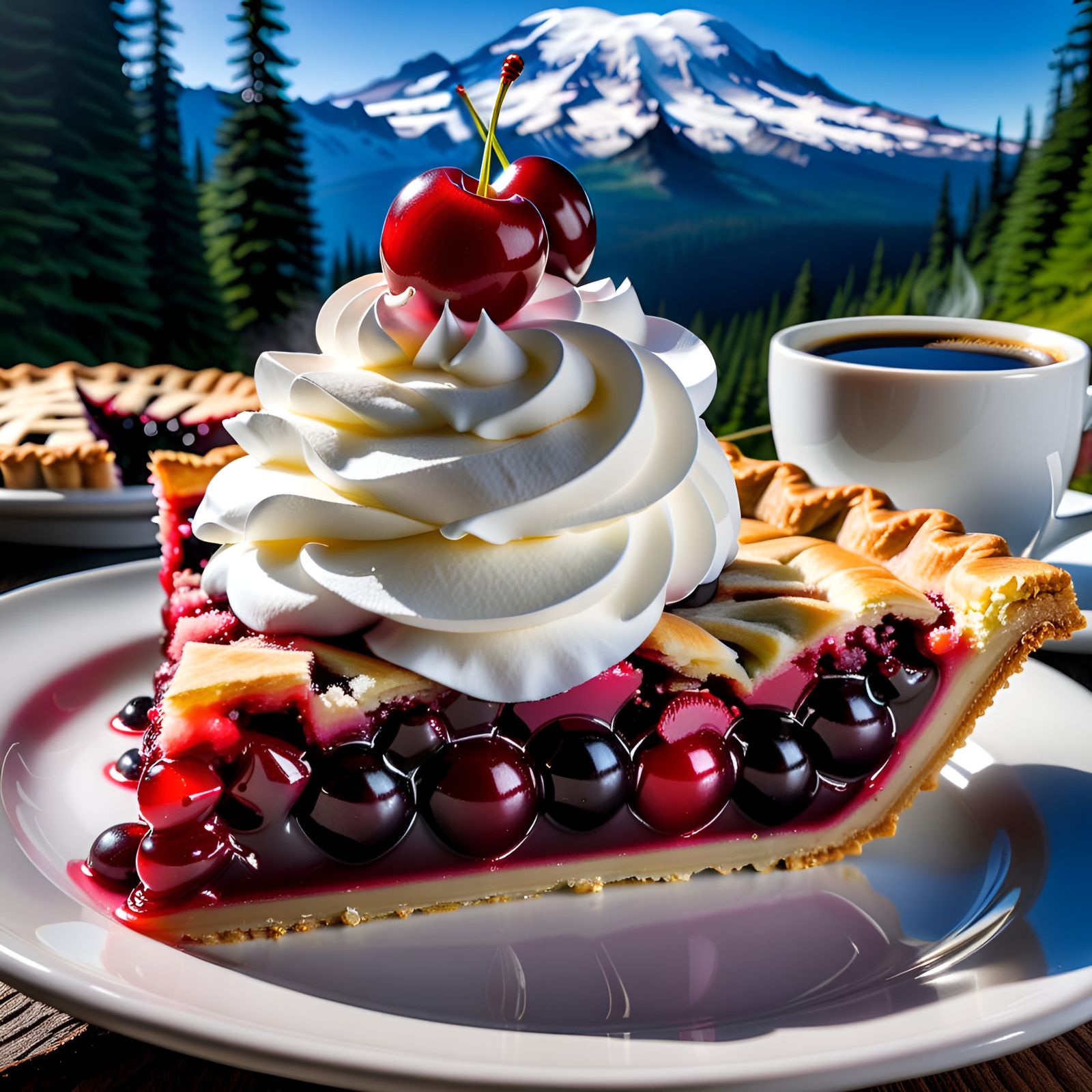 Washington state Bing Cherry Pie, in honor of FBI Agent Dale Cooper and Twin Peaks' Double R Diner.  by @Jeff Brock