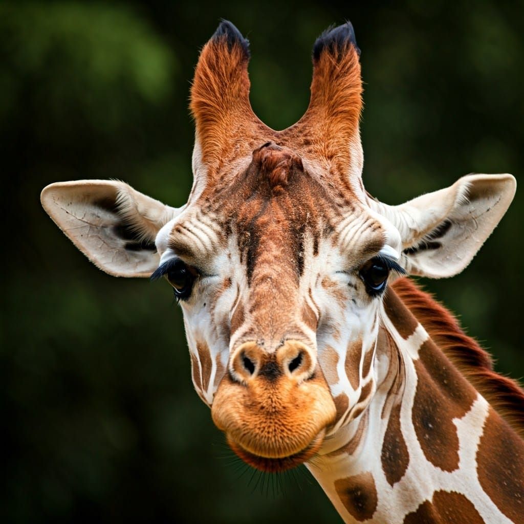 Giraffe Portrait in Dreamy Fine Art Style