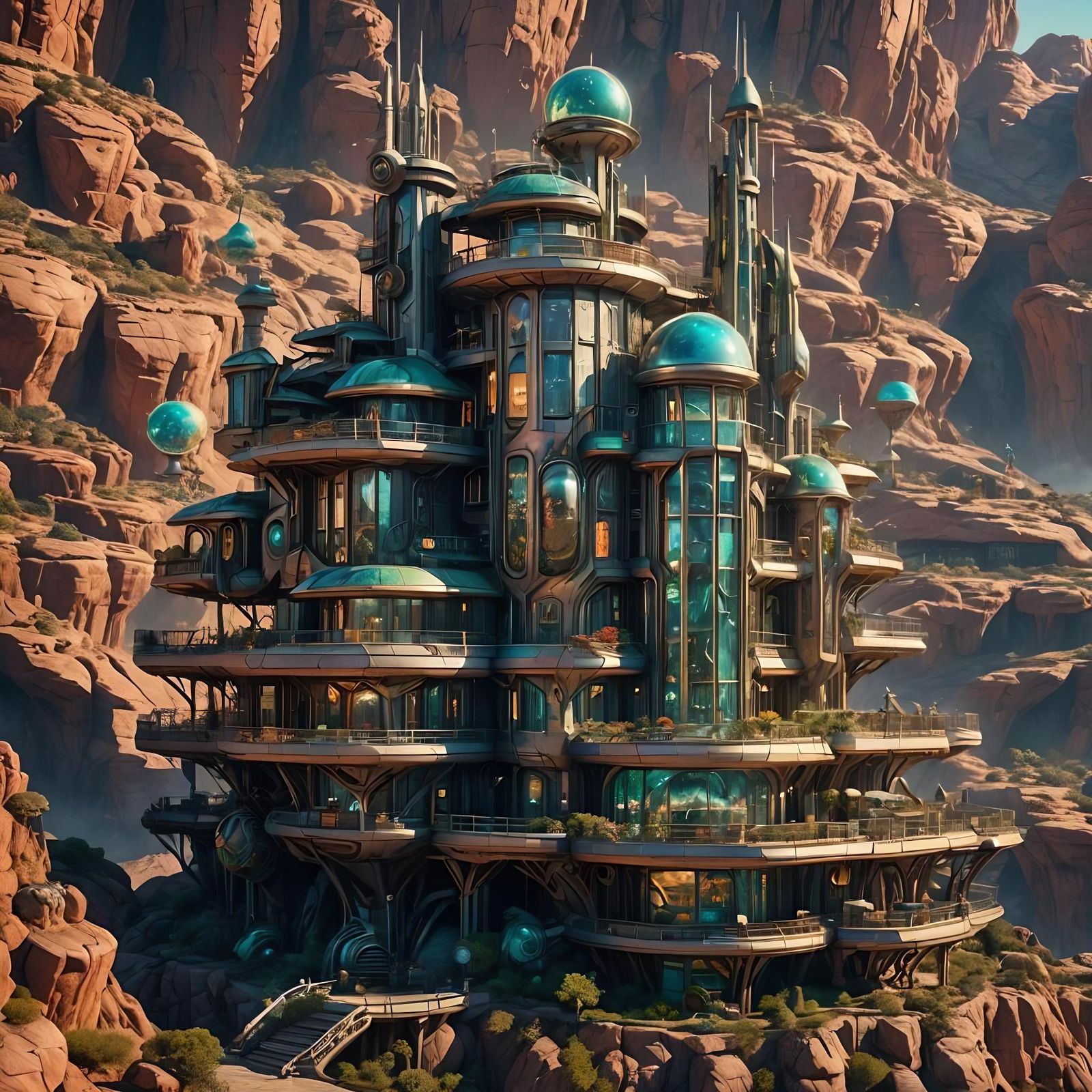 BIopunk Adobe on Venus, circa 2075 c.e.  by @Xlarrybearx