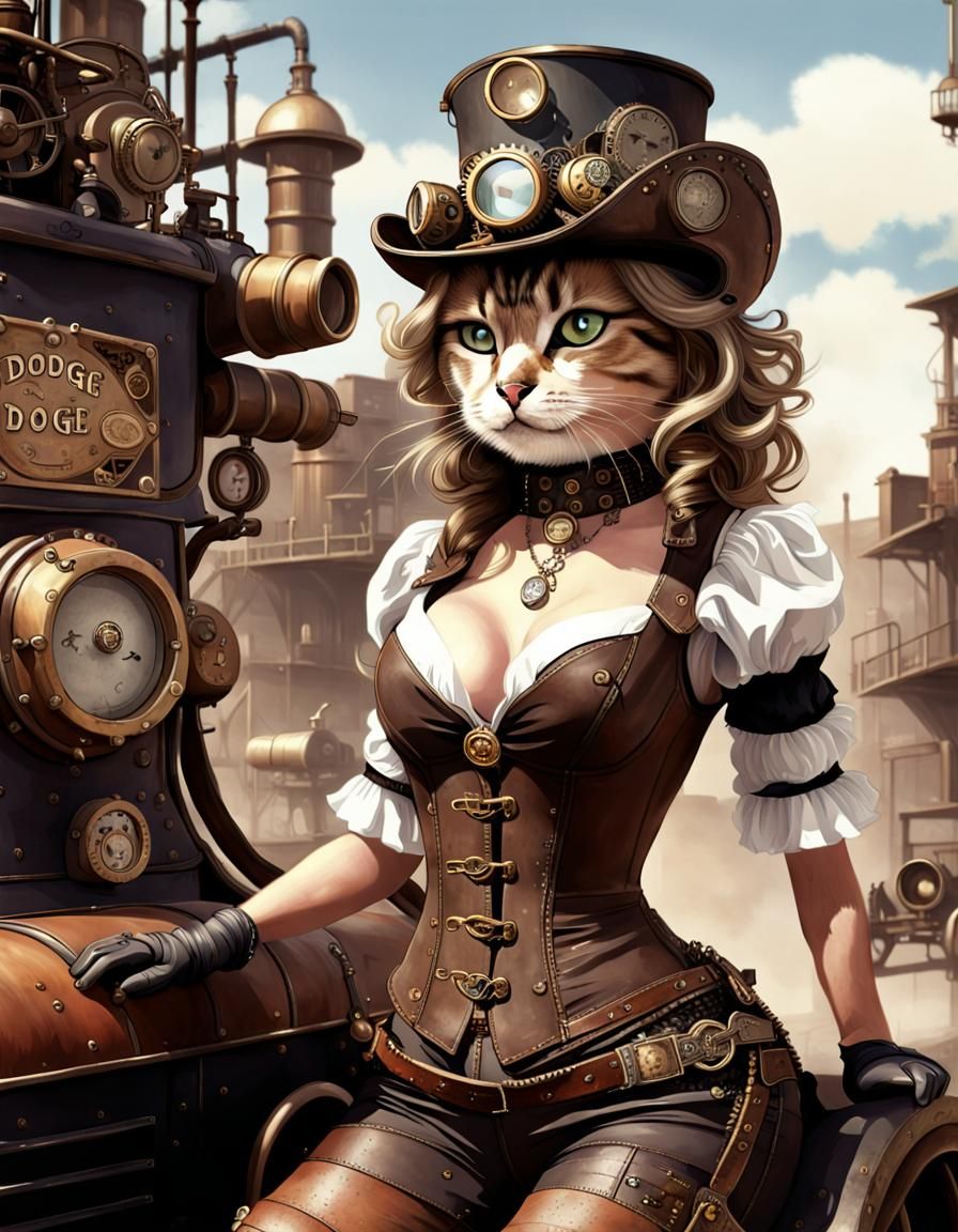 Miss Kitty in Steampunk Dodge City. Not exactly what I expec...