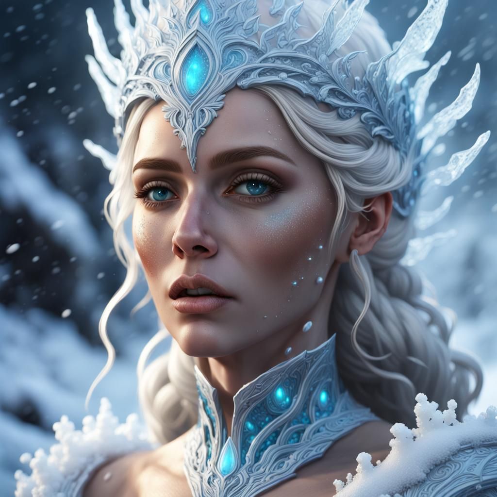 Ice goddess - AI Generated Artwork - NightCafe Creator