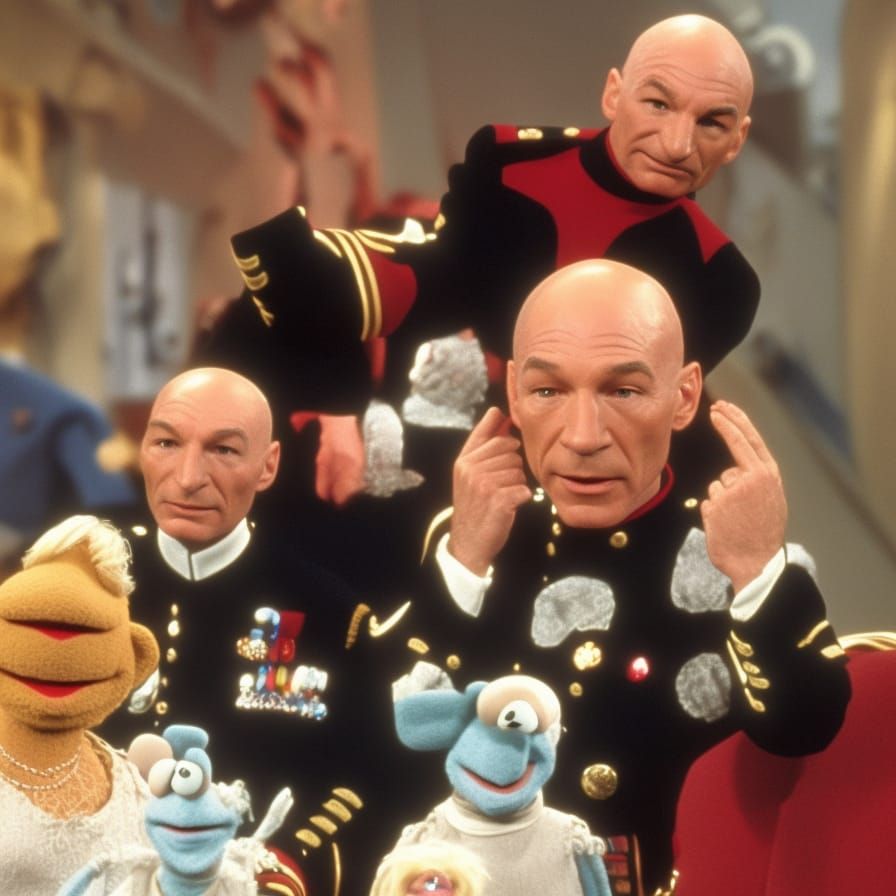 muppet with captain picard