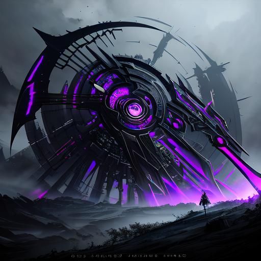 futuristic scythe. - AI Generated Artwork - NightCafe Creator