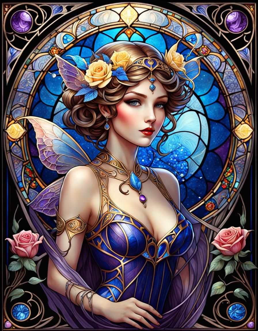 Art Nouveau glass art  by @Mrbubu