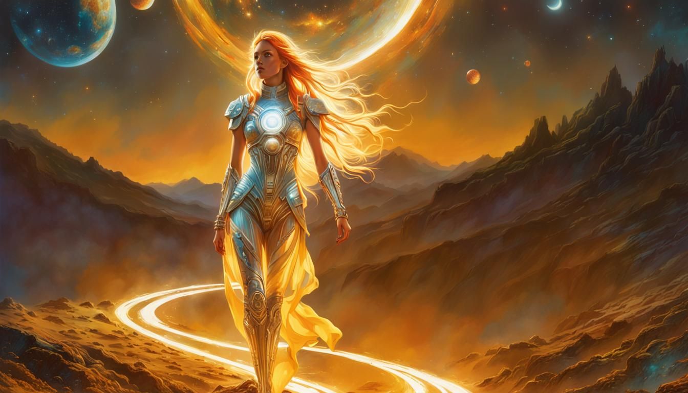 Charting the Course Through the Cosmos - AI Generated Artwork 