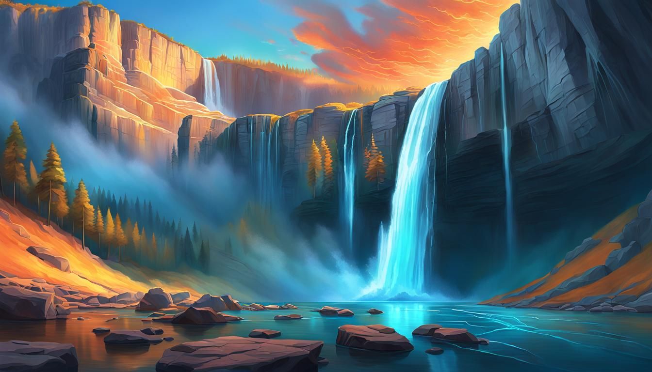 Turquoise Waterfall