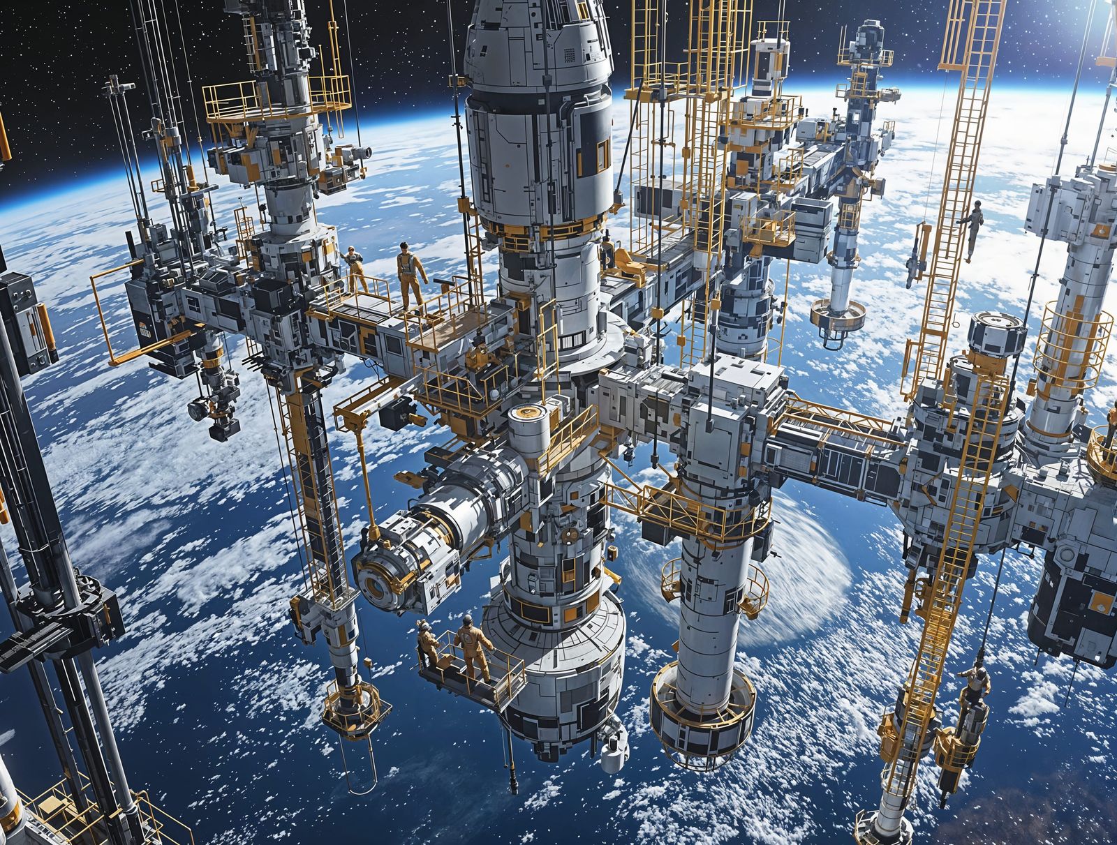 Construction of Sagan 3 Orbital Station   by @Markovian Muse