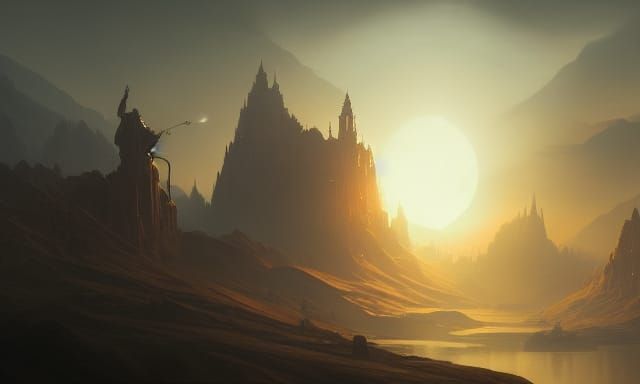 Castle in the background