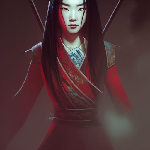 Samurai Queen - AI Generated Artwork - NightCafe Creator