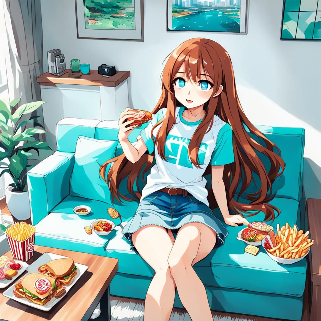 pizza in the den