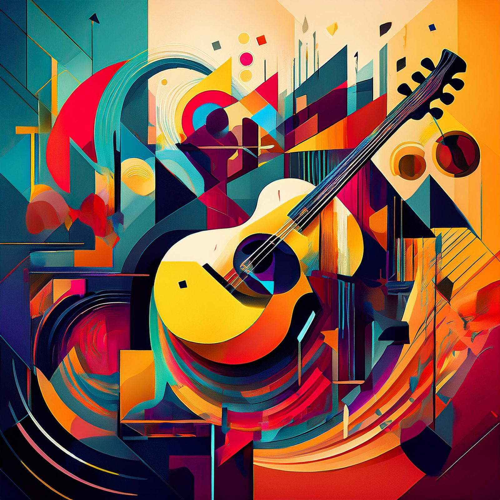 Abstract Music through Cubism