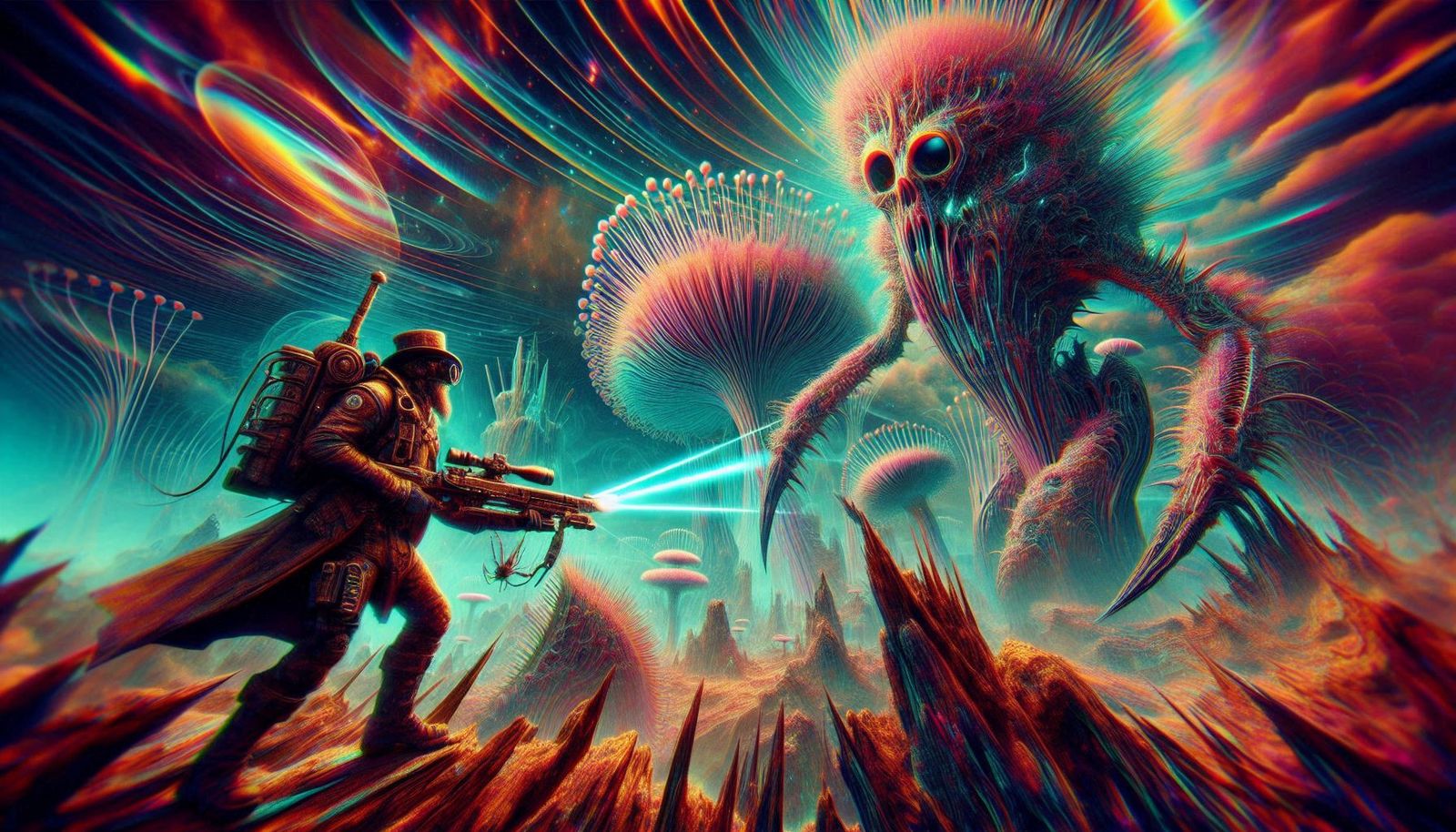 hashishan pirate fending off the ravenous bugblatter beast