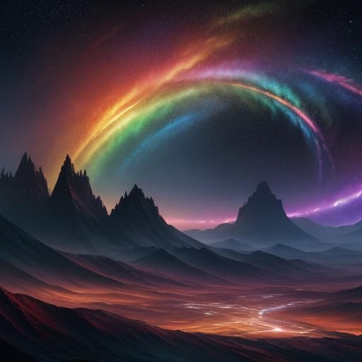 spiral rainbow galaxy