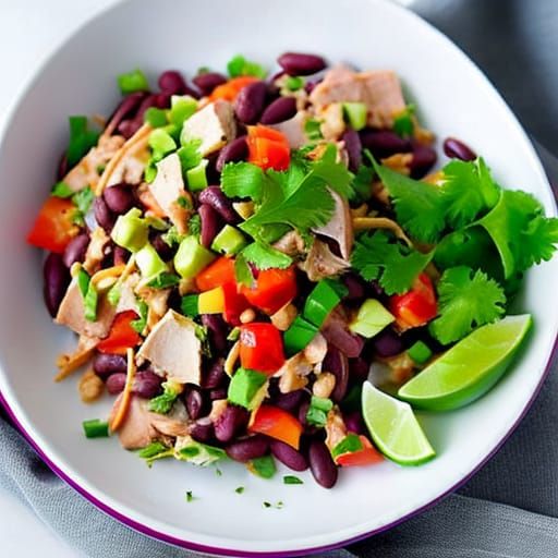 Mexican Tuna Salad with Kidney Beans AI Generated Artwork NightCafe