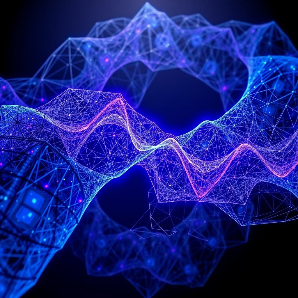 Robotic Abstract Fractal Wave Function in Zentangle Style