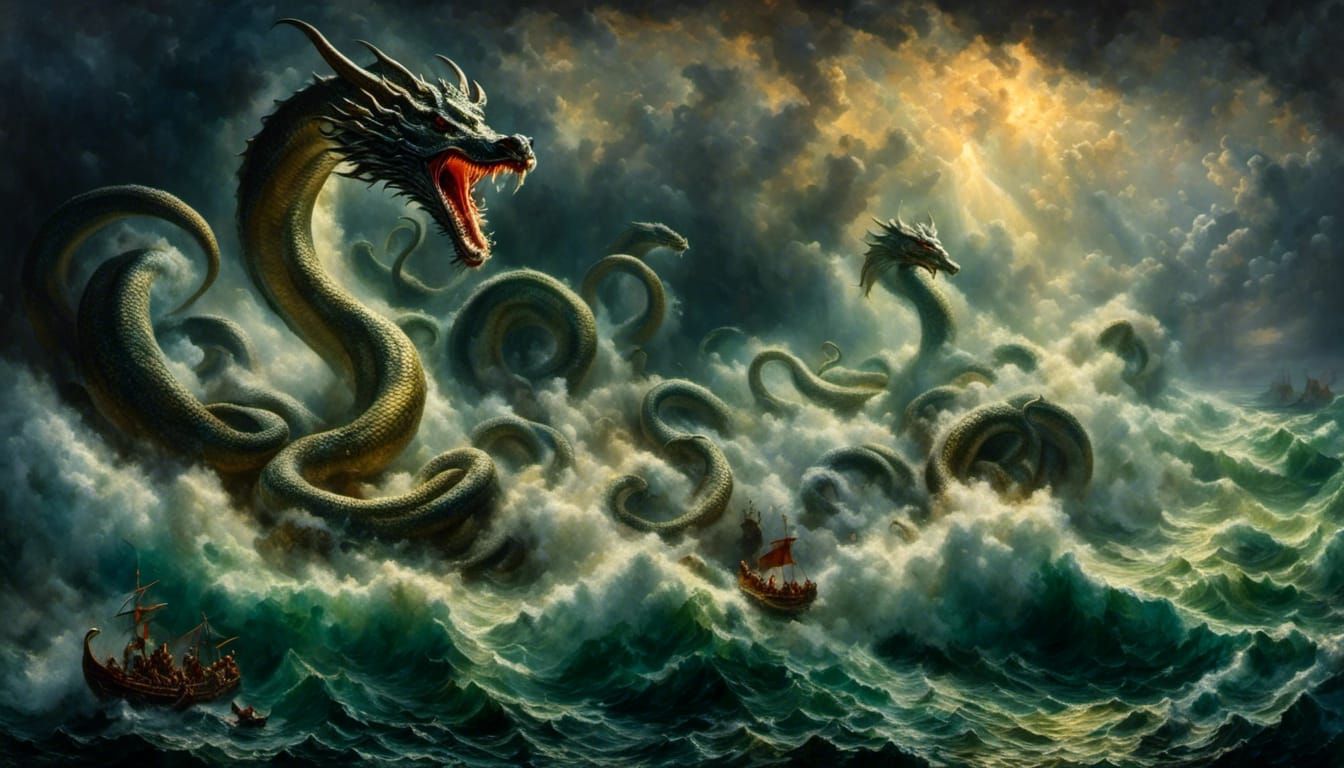 Sea Monsters - AI Generated Artwork - NightCafe Creator