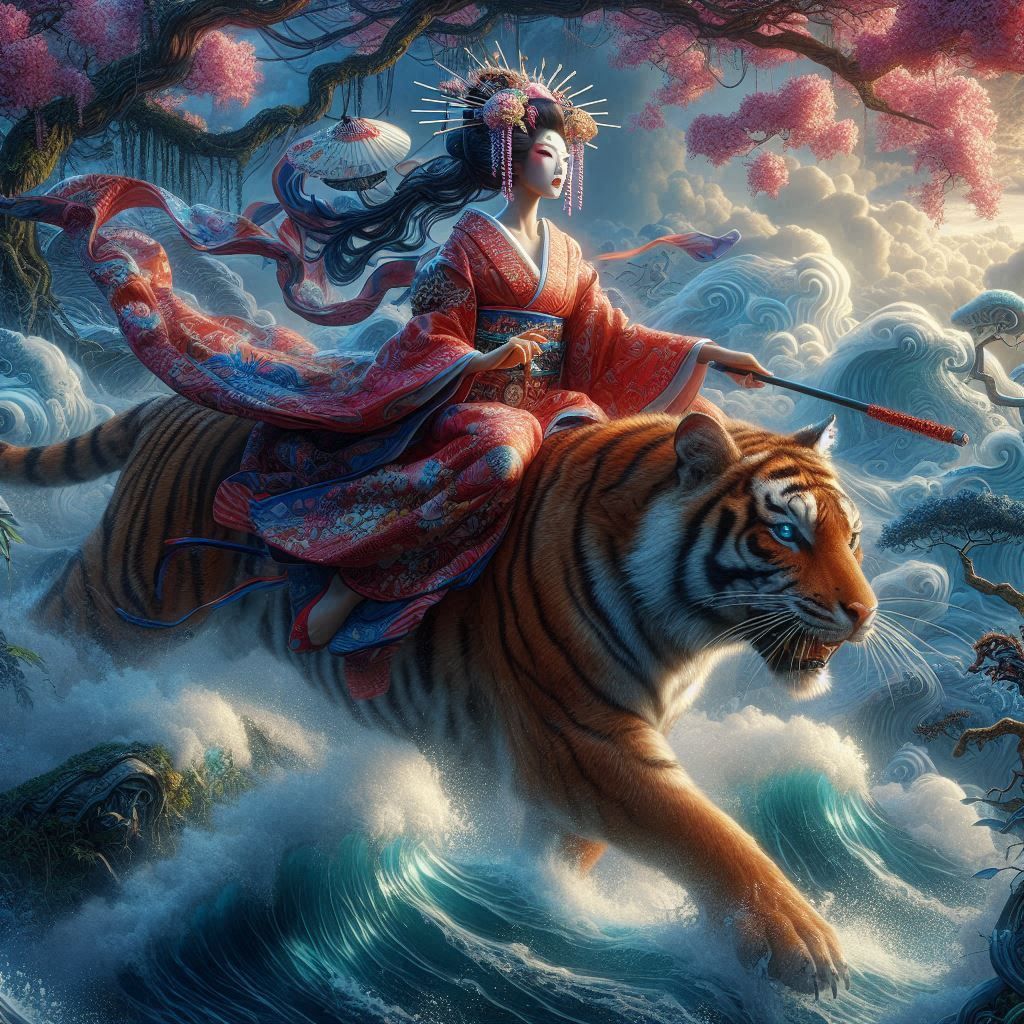 Geisha and Tiger