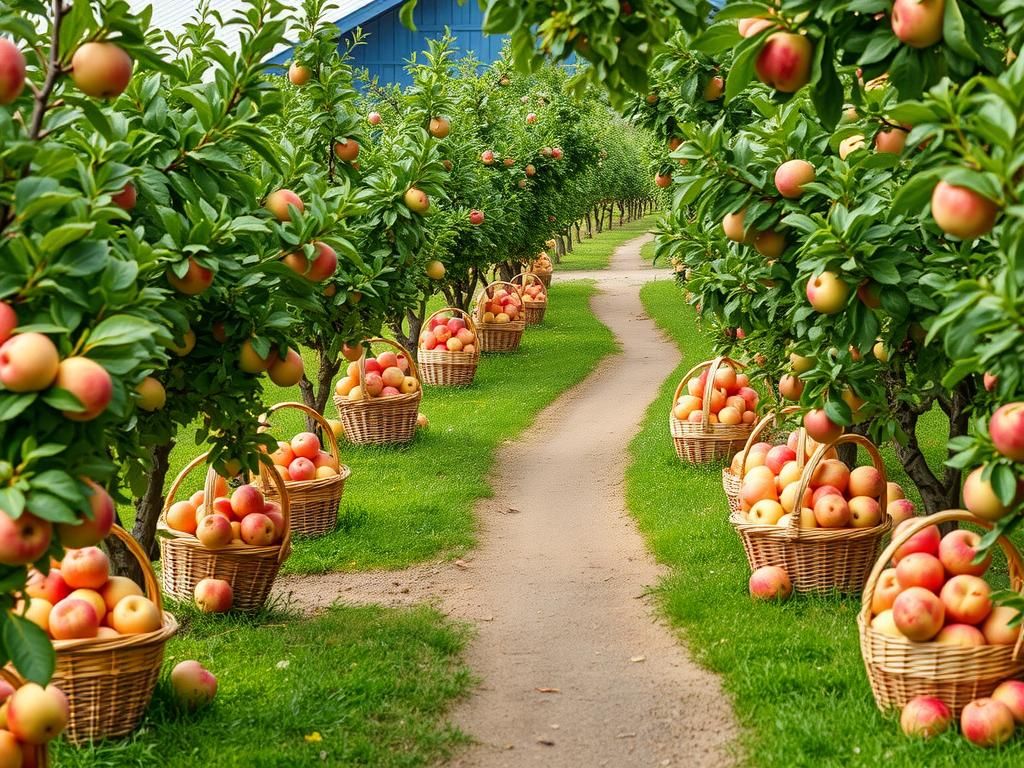 Apple Orchard On a Winding Path