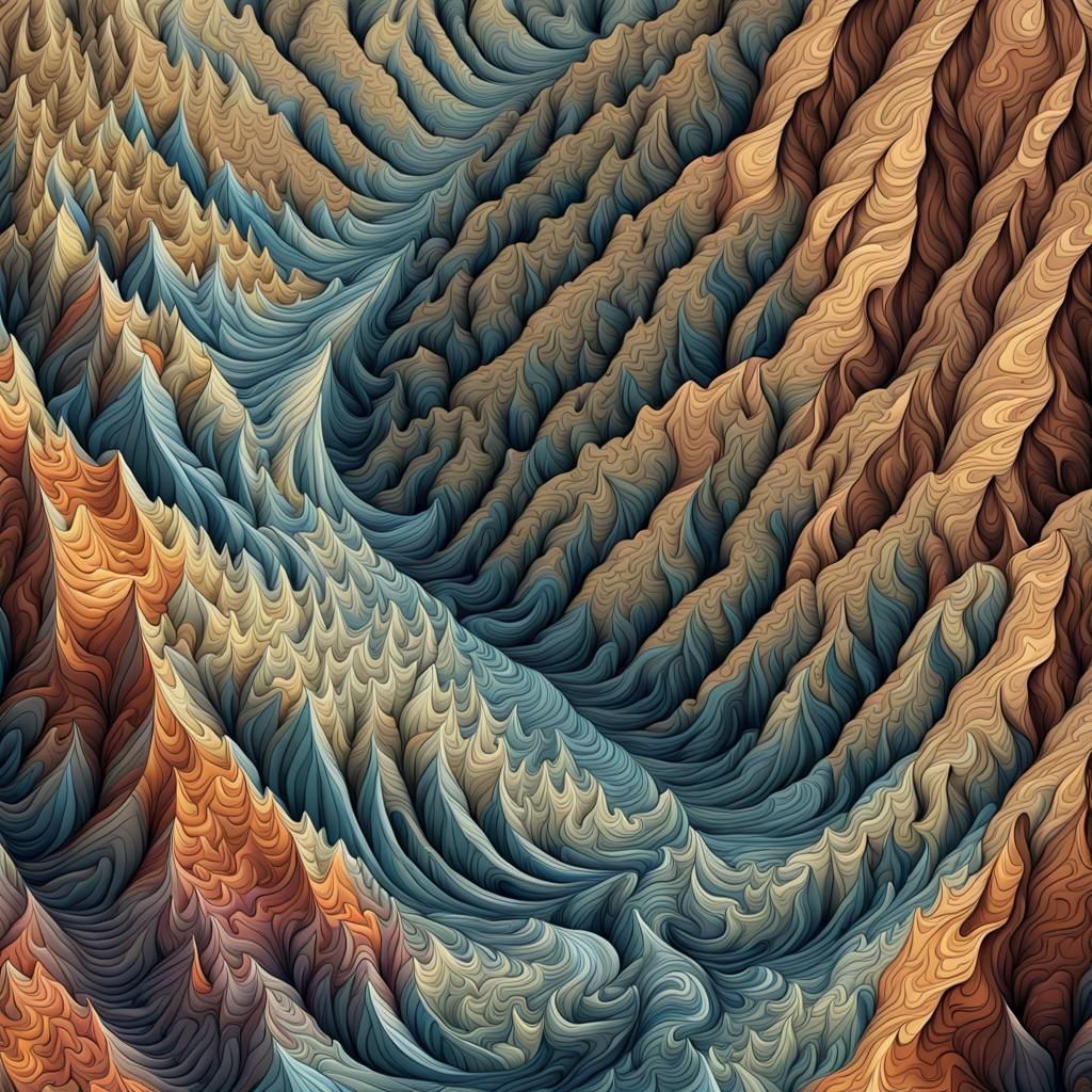 Fractal mountain - AI Generated Artwork - NightCafe Creator