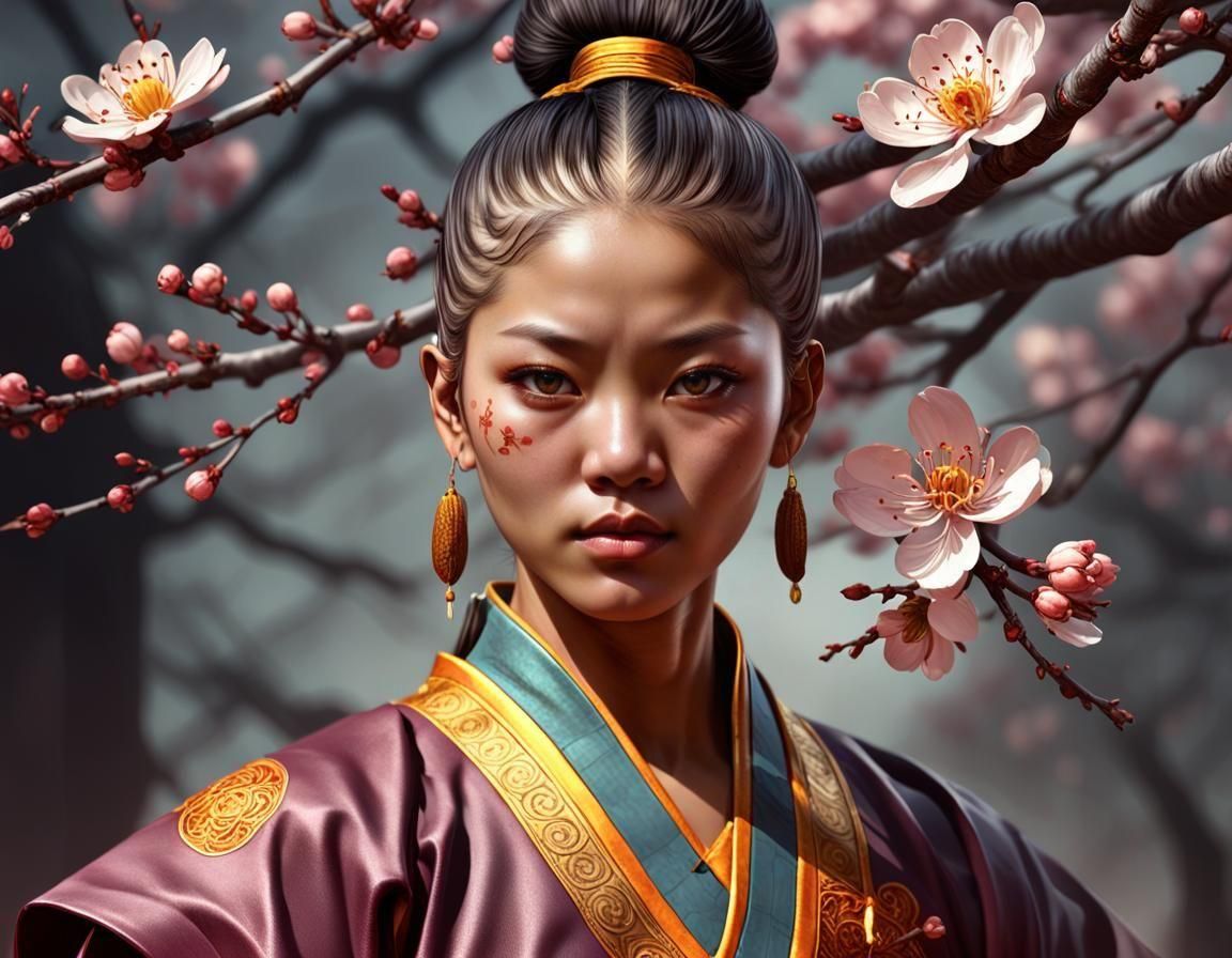 African-Chinese Female Plum Blossom Shaolin 2.0