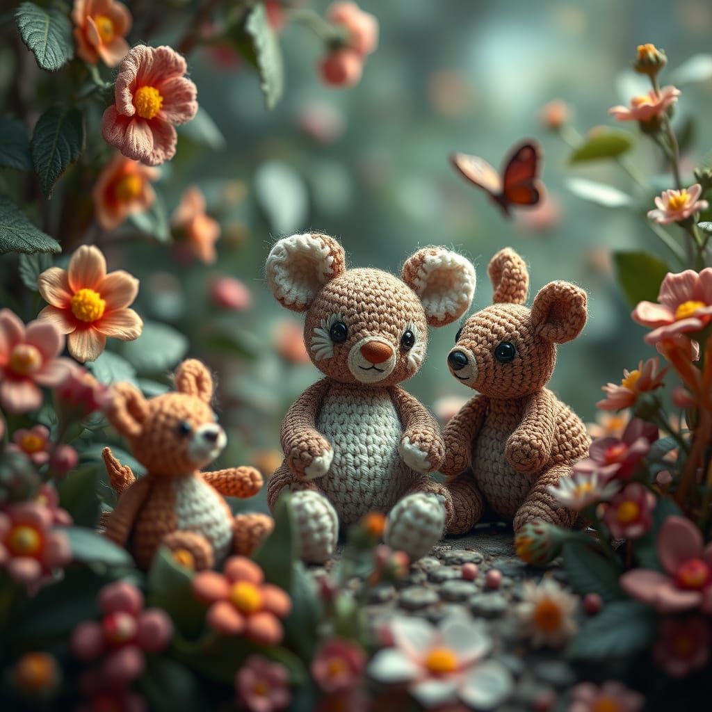 Small crocheted animals   by @undefined