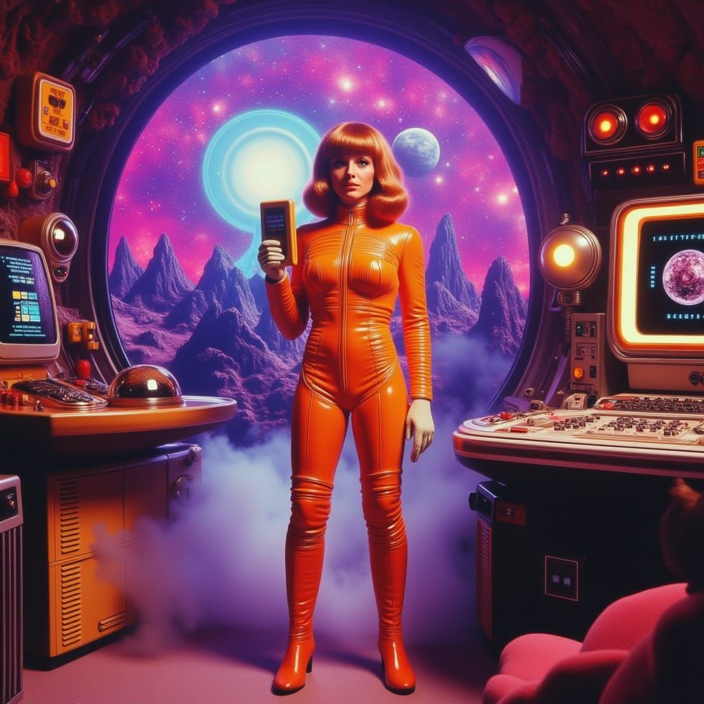 <lora:Candy Cosmos Flux:1.0>
1970s sci-fi movie scene, Candy Cosmos