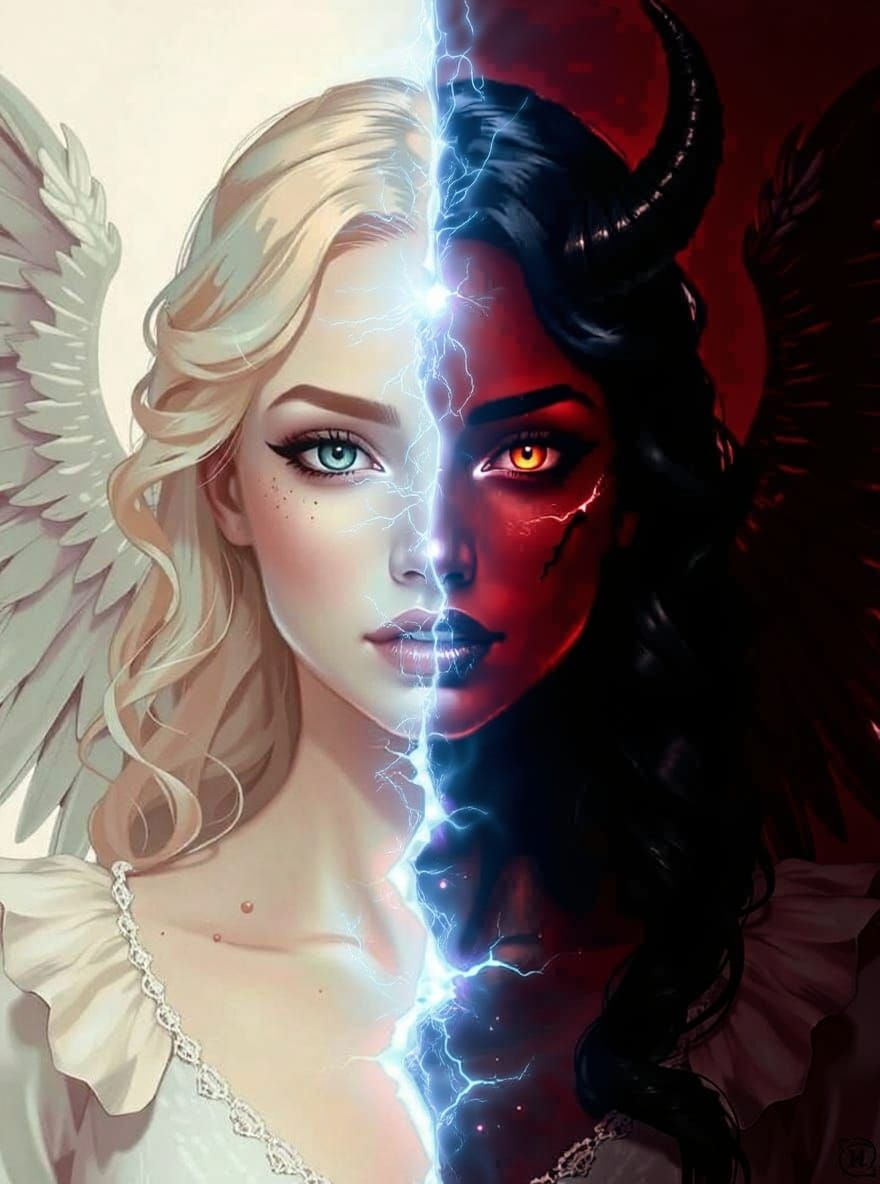 Heaven and Hell  by @Thoragh