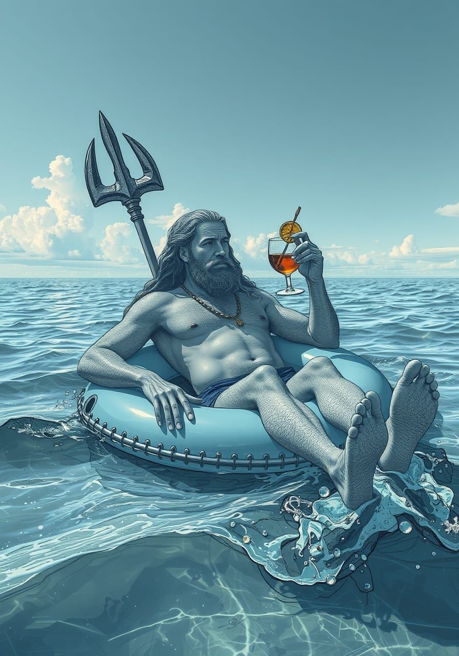 Seapping cocktail in the sea