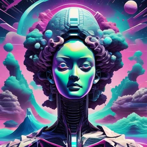 <lora:Quantum Mind SD15:1.0> Vaporwave Quantum Hivemind  Submechanophobia Equilibrium