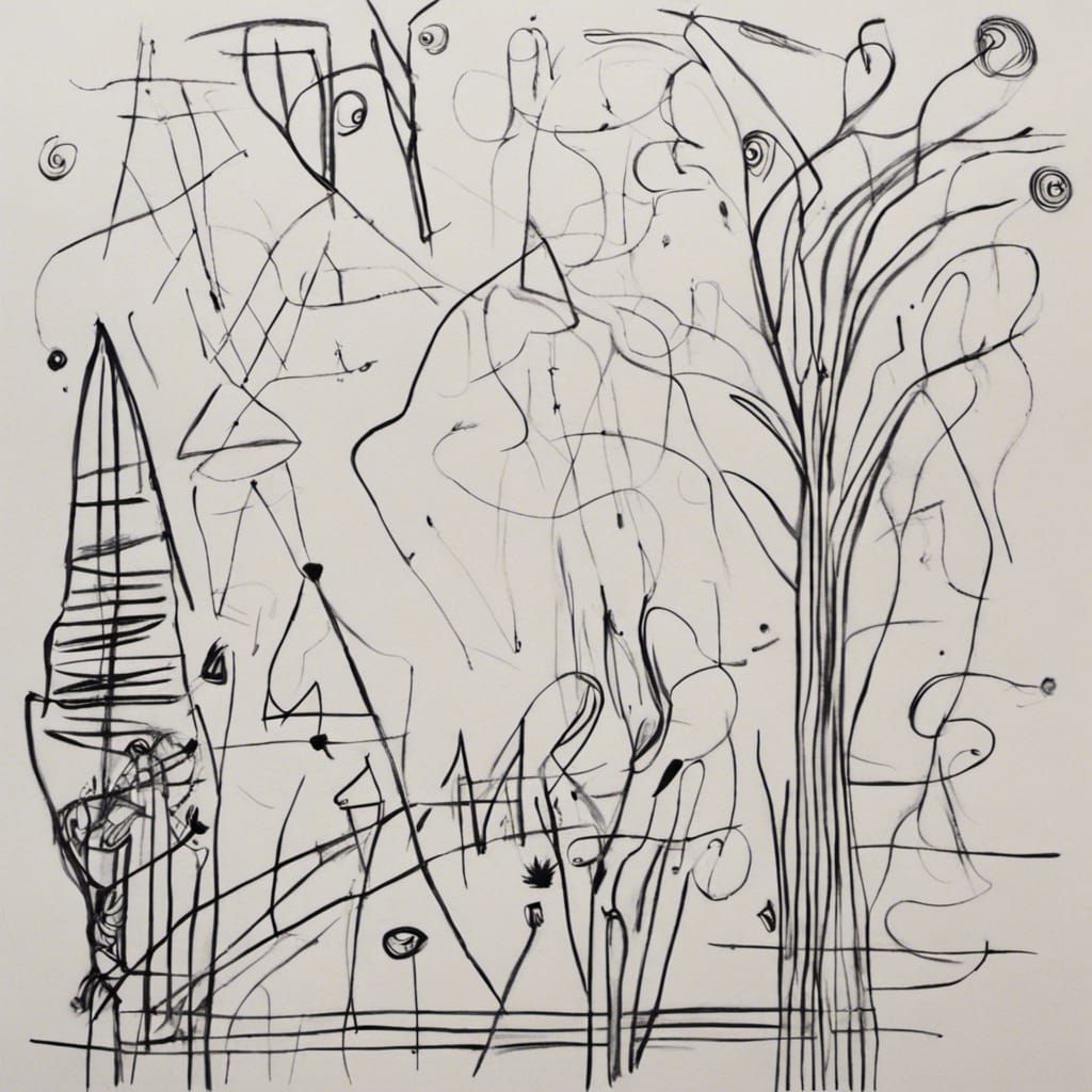 Outsider art style, drawing on paper, minimalist drawing, no...