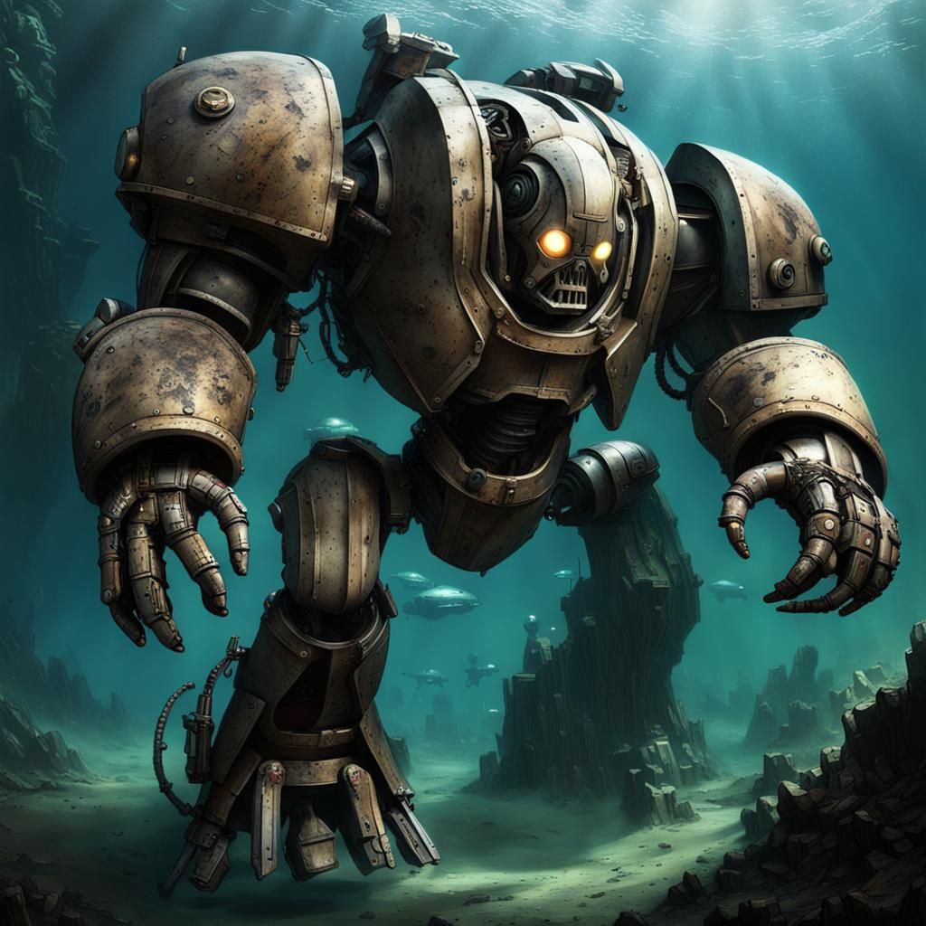 Forgotten Titans of the Deep in Epic Sci-Fi Armor
