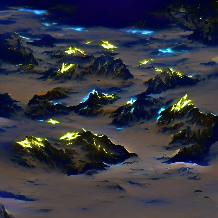 Glowing alpine