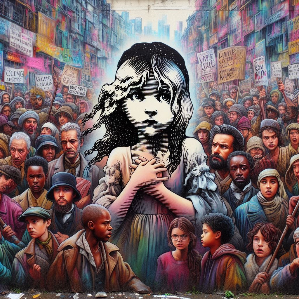 Les Miserables Meets the Modern French Proletariat (Mural)