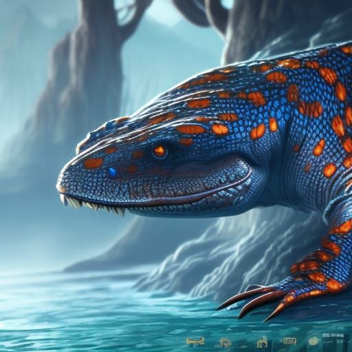 water lizard evolved - AI Generated Artwork - NightCafe Creator