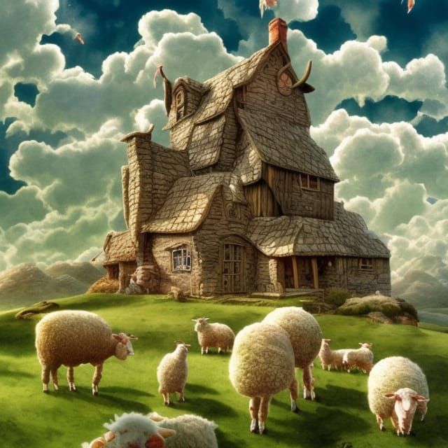 Cute Sheep Farmhouse