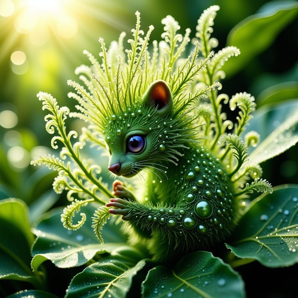 <lora:Intricacy Vibe:1.0> Exquisitely beautiful crystals pearls gems intricate light greens MOTHER porcupine_cat bejeweled crystals filigree...