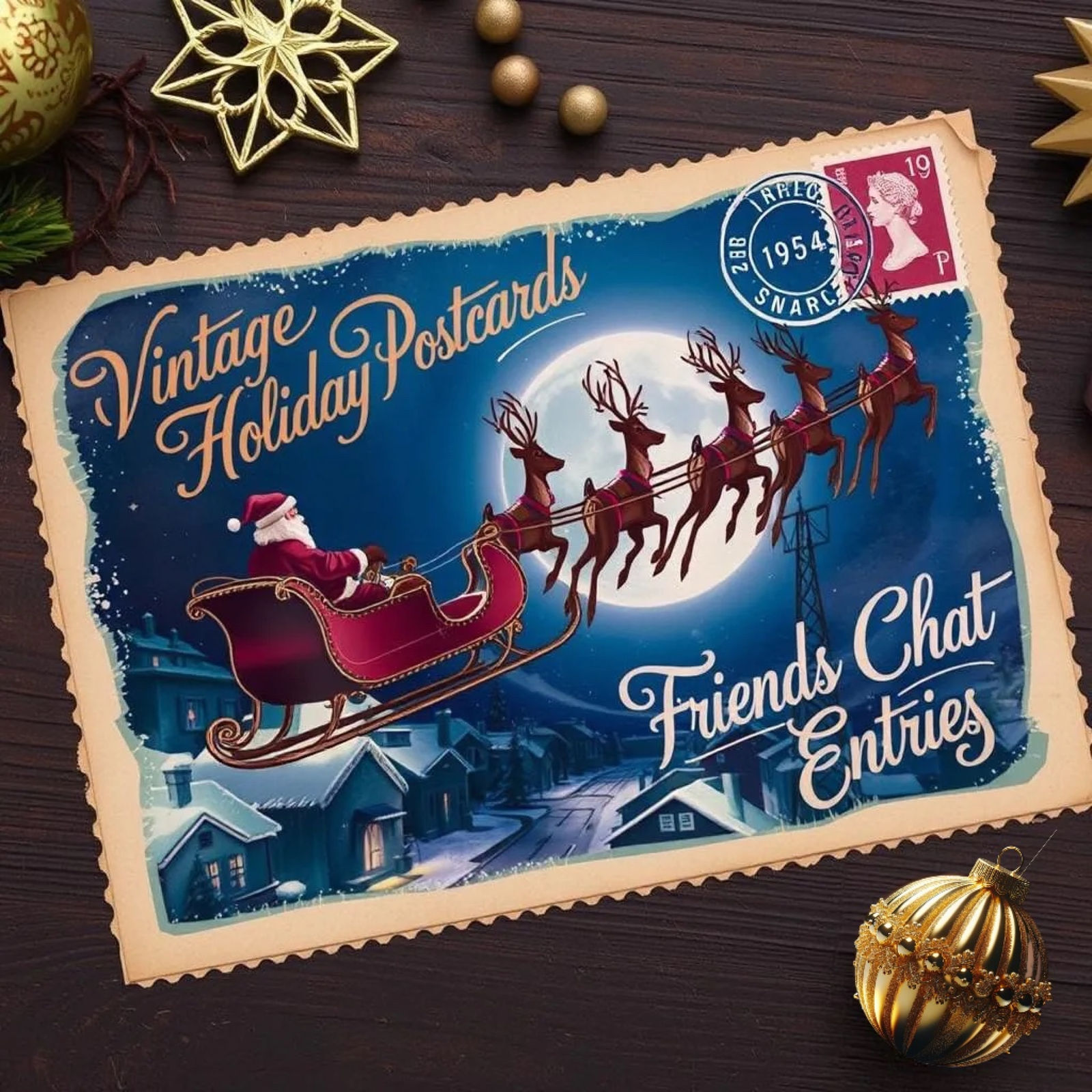Friends Chat Entries  - Vintage Holiday Postcards
Daily Challenge #776: Nov 26, 2024