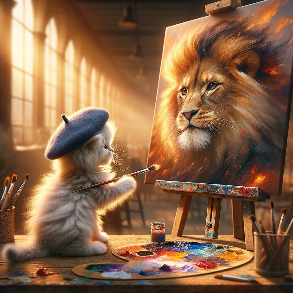 Le Chat Artiste  by @Shywolf