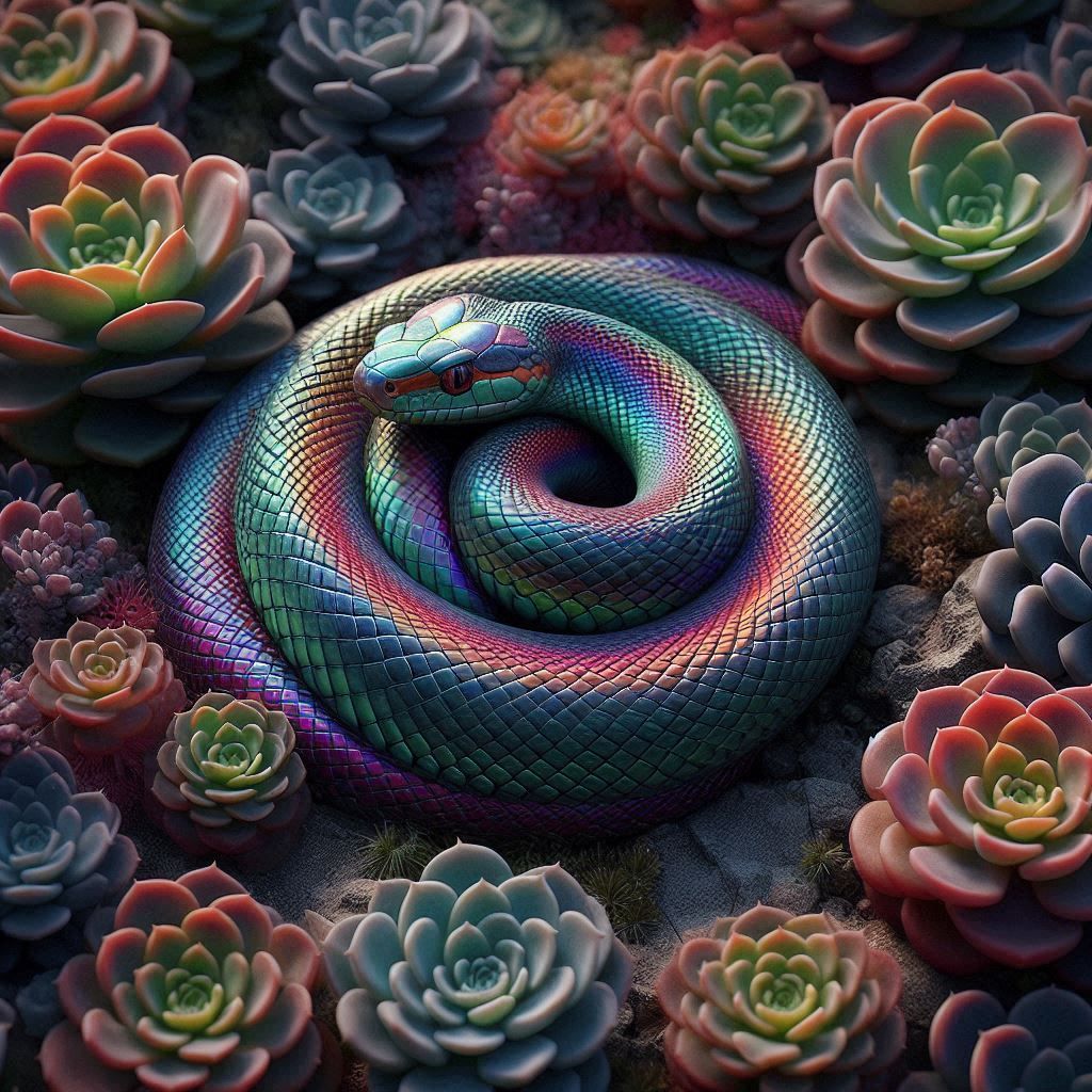 Irridescent Garden Snake