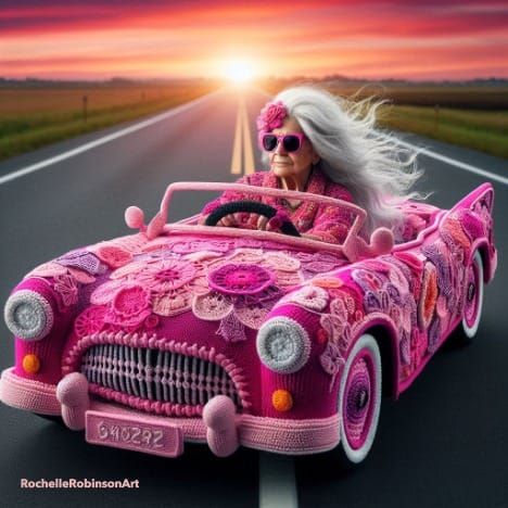 A Granny And Her Car