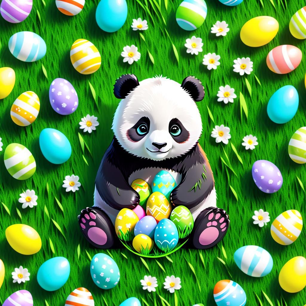 Happy Easter to every panda lover out there! - AI Generated Artwork ...