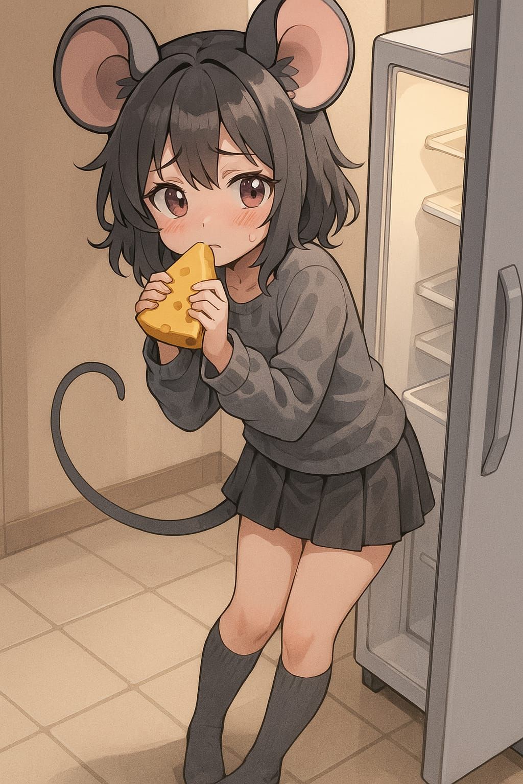 Nibbling on the cheese